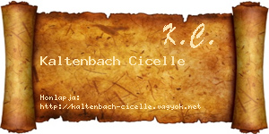 Kaltenbach Cicelle névjegykártya